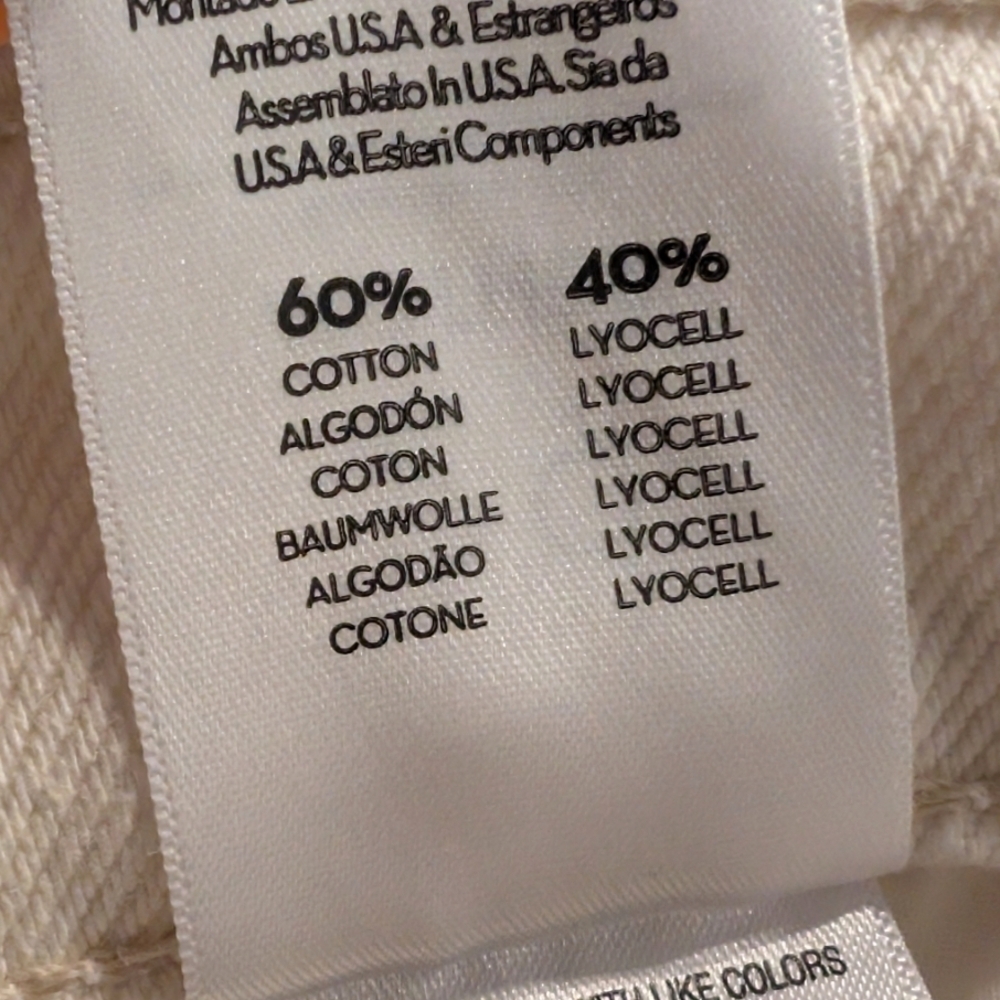 Mother Snacks Natural Ivory Off White The Fun Dip Denim Cargo Skirt Size 29 - Picture 10 of 11